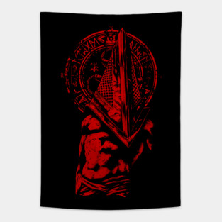 Red Pyramid Thing Tapestry
