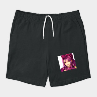 Pink Hair Anime Girl Shorts