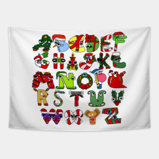 Alphabet Lore Christmas For Boys, Girls Tapestry