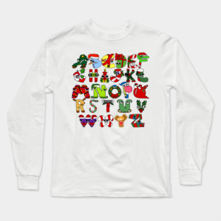 Alphabet Lore Christmas For Boys, Girls Long Sleeve T-Shirt