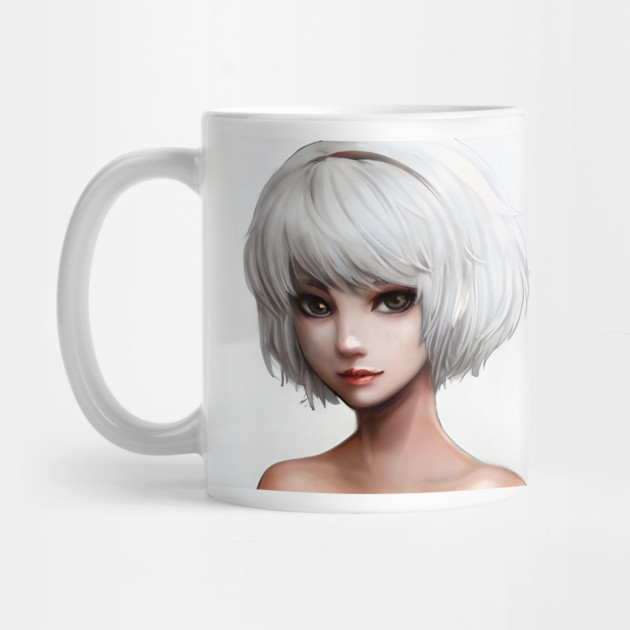 White Hair Anime Girl by animegirlnft