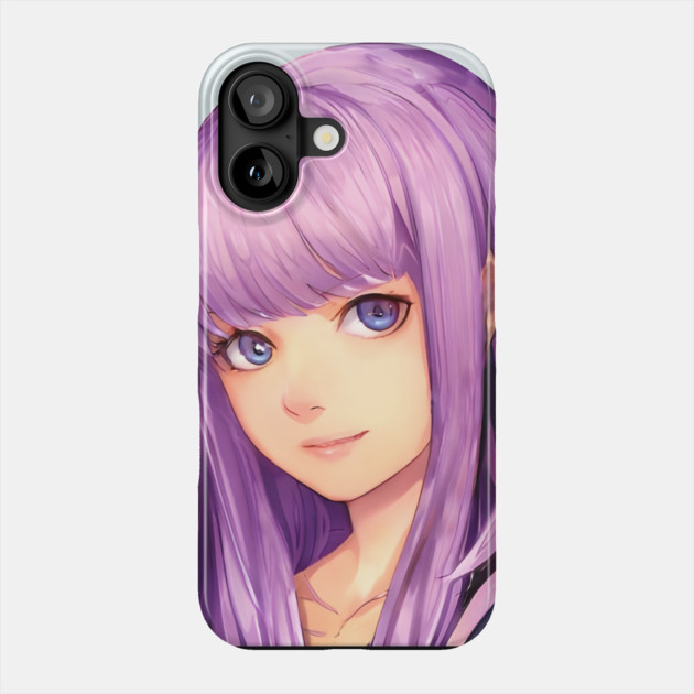 Purple Hair Anime Girl Phone Case by animegirlnft
