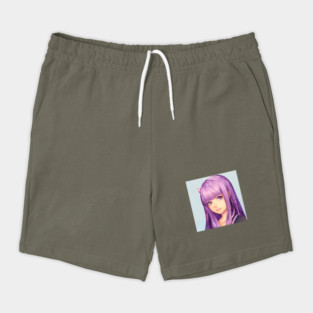 Purple Hair Anime Girl Shorts