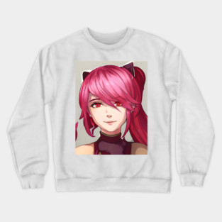 Red Hair Anime Girl Crewneck Sweatshirt