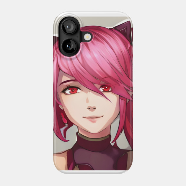 Red Hair Anime Girl Phone Case by animegirlnft