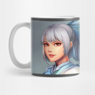 Grey Hair Anime Girl Mug