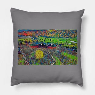 Alpine Valley Water Color Pillow