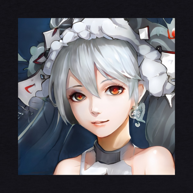 Grey Hair Anime Girl by animegirlnft