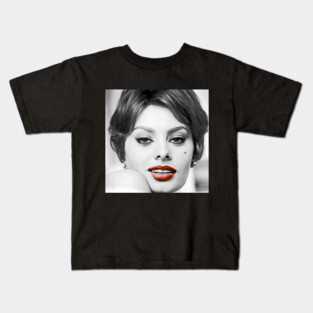 Sophia Loren 'Lips' Kids T-Shirt