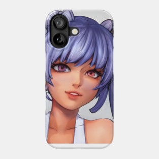 Blue Hair Anime Girl Phone Case