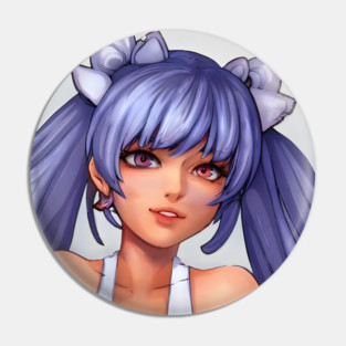 Blue Hair Anime Girl Pin