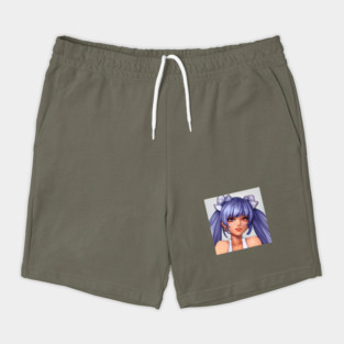 Blue Hair Anime Girl Shorts