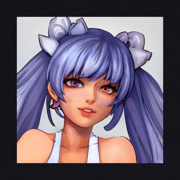 Blue Hair Anime Girl by animegirlnft