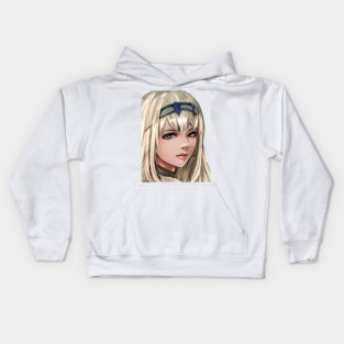 Blonde Hair Anime Girl Kids Hoodie