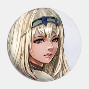 Blonde Hair Anime Girl Pin