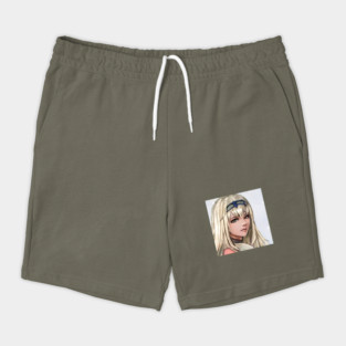 Blonde Hair Anime Girl Shorts