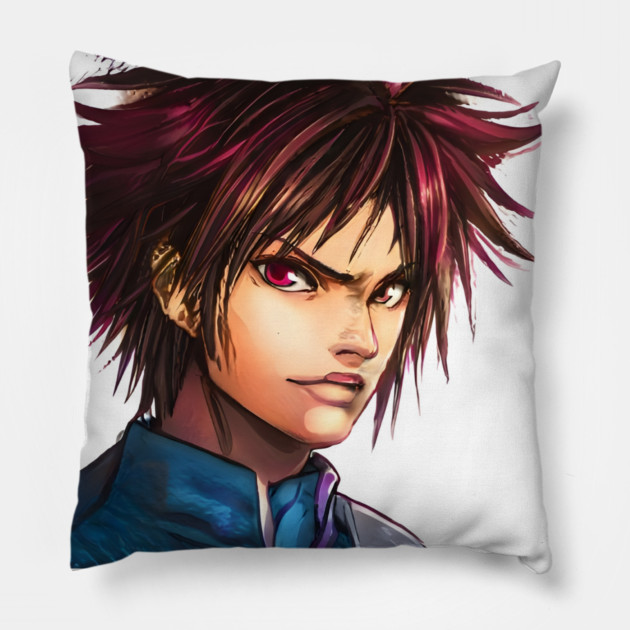 Brown Hair Anime Boy Pillow by animegirlnft