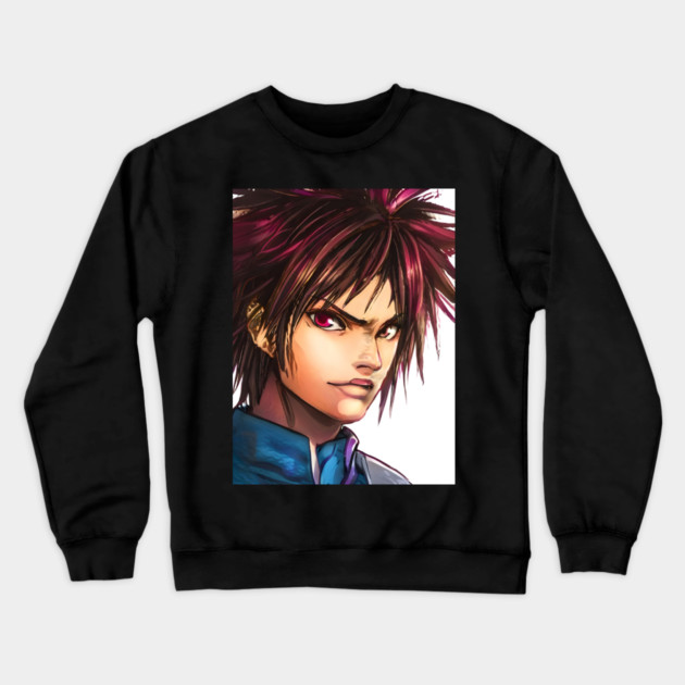 Brown Hair Anime Boy Crewneck Sweatshirt by animegirlnft