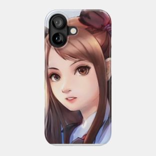 Brown Hair Anime Girl Phone Case