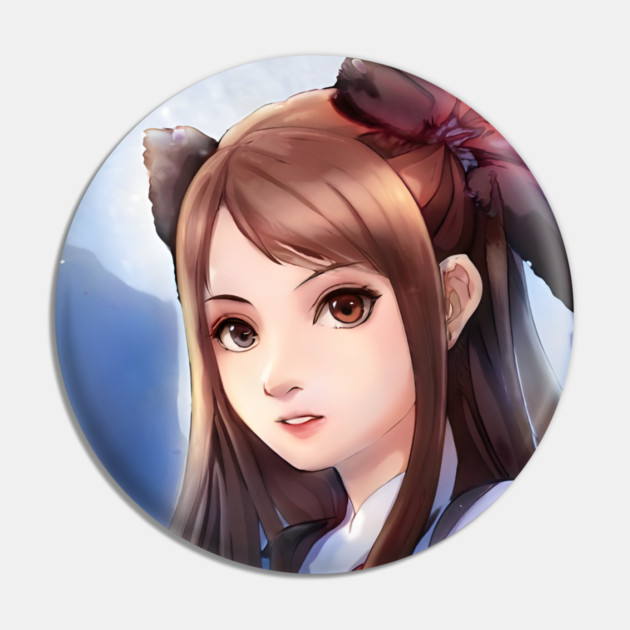 Brown Hair Anime Girl Pin by animegirlnft
