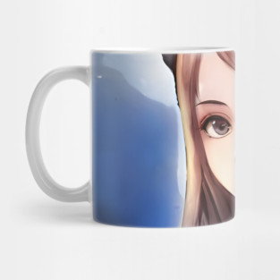 Brown Hair Anime Girl Mug