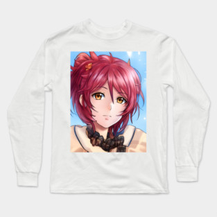 Red Hair Anime Girl Long Sleeve T-Shirt