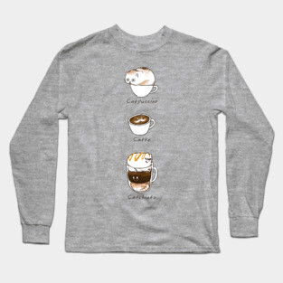 Coffee Right Meow Long Sleeve T-Shirt