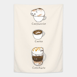 Coffee Right Meow Tapestry