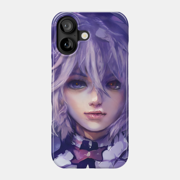 Purple Hair Anime Girl Phone Case by animegirlnft
