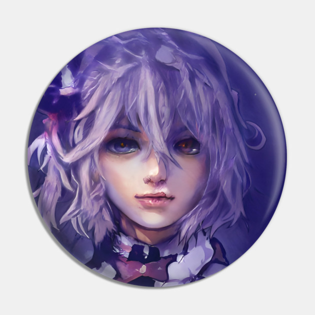 Purple Hair Anime Girl Pin by animegirlnft