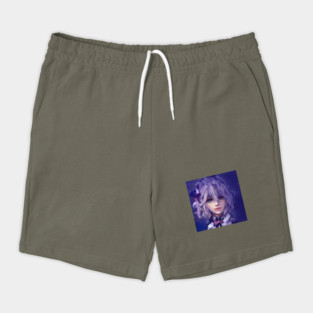 Purple Hair Anime Girl Shorts