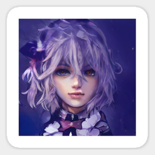 Purple Hair Anime Girl Magnet