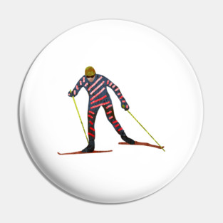 Cross country skiing Pin