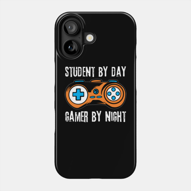 Student By Day Gamer By Night Phone Case by The WYLD Tribe