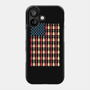 Patriotic Bowling US Flag Gift Phone Case