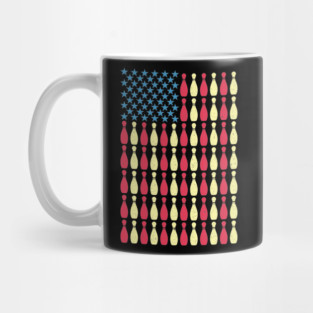 Patriotic Bowling US Flag Gift Mug