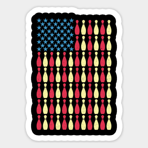 Patriotic Bowling US Flag Gift Magnet by The WYLD Tribe
