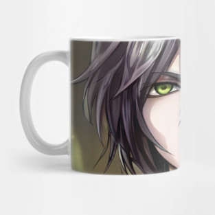 Black Hair Emo Anime Boy Mug