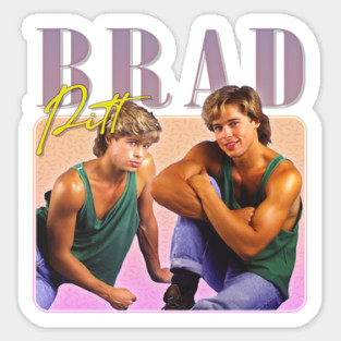 Brad Pitt - 90s Style Aesthetic Fan Art Design Sticker