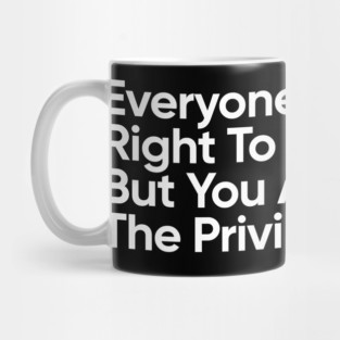 Everyone Has The Right To Be Stupid, But You Are Abusing The Privilege. Mug