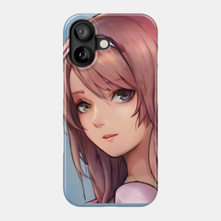 Light Brown Hair Anime Girl Phone Case