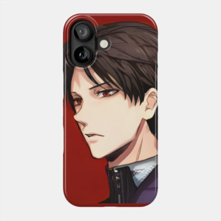 Dark Brown Hair Emo Anime Boy Phone Case
