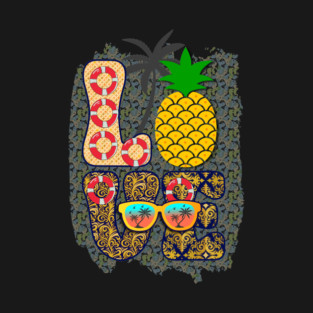 Love Pineapple Summer Gift T-Shirt