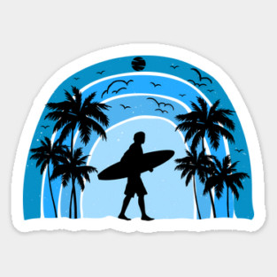 Surfing Beach Gift Sticker