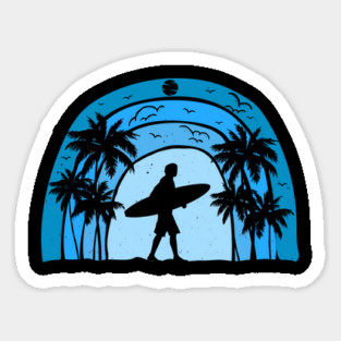 Surfing Beach Gift Magnet