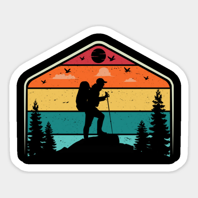 Retro Hiking Gift Magnet by The WYLD Tribe