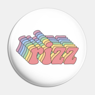 W Rizz Pastel Retro Pin