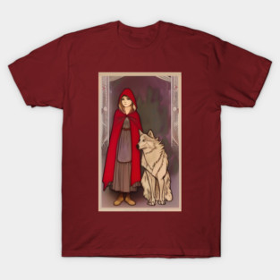 Vintage Fairy Tales - Little Red Riding Hood - Girl Wolf T-Shirt