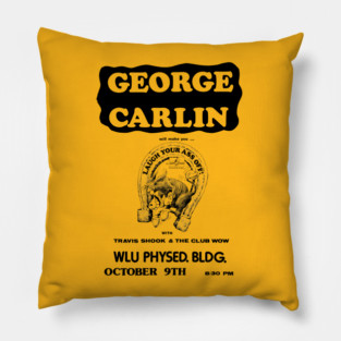 George Carlin Retro Poster Pillow
