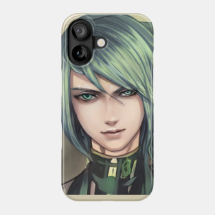 Green Hair Anime Boy Phone Case